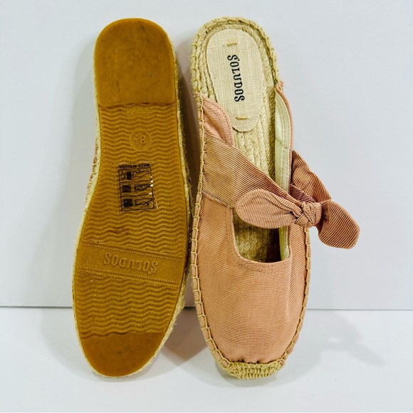 NWOT SOLUDOS ROSE COLOR SLIP ON ESPADRILLE MULES WOMENS SIZE 8 1/2 SHOES COMFY - Picture 5 of 9